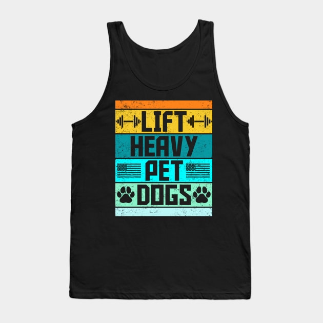 Lift Heavy Pet Dogs Gym Weightlifters Bodybuilding Workout Tank Top by Lisa L. R. Lyons